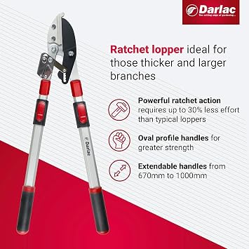 Darlac Telescopic Ratchet Lopper 50mm Cut SK5 Steel