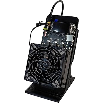 Bitcoin Miner NerdQaxeplus 6TH/s BM1370 *4 ASIC Chips Home Use BTC Miner Open Source Solo Cryptocurrency Miner 2.4G WiFi & RJ45 Ethernet Dual Fan Plug and Play