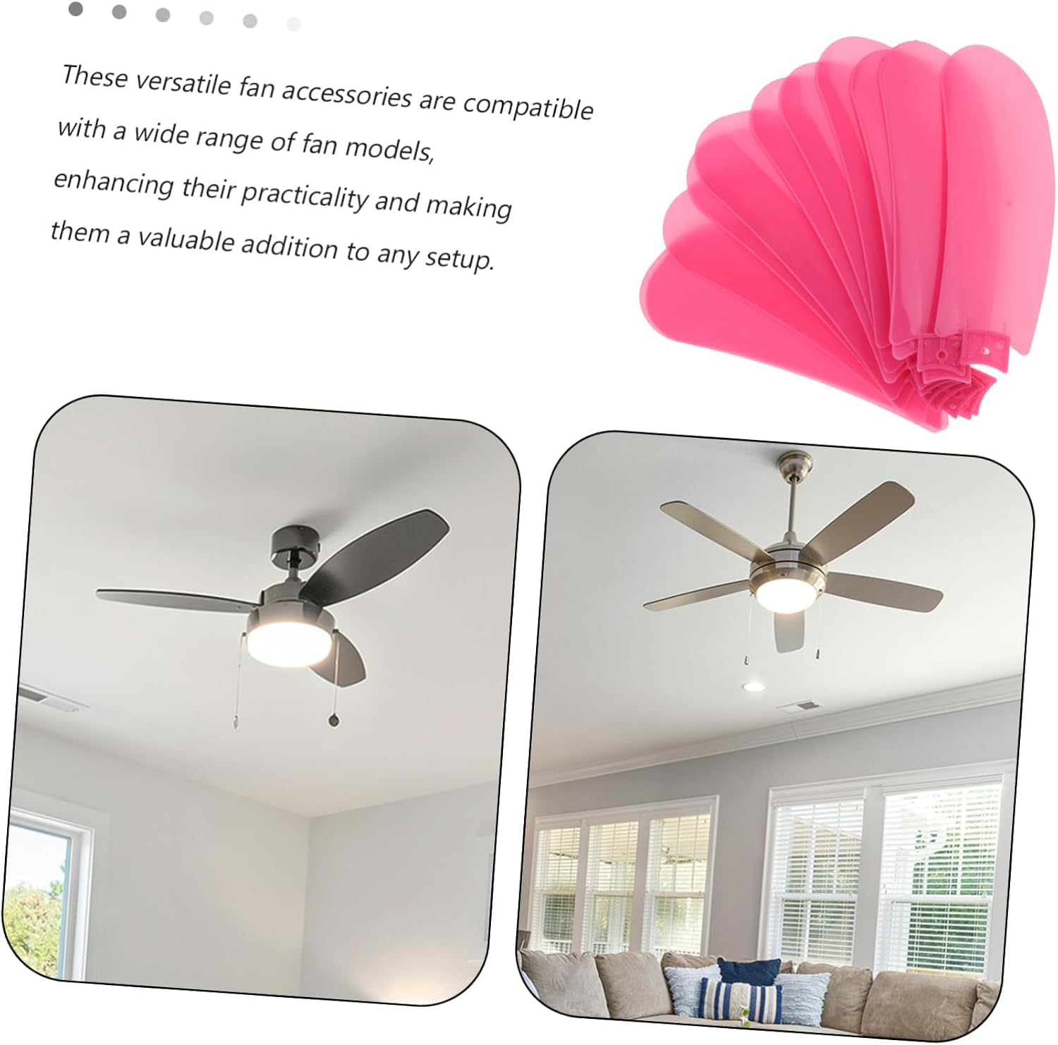 10pcs Fan Blades Replacement for Ceiling and Table Fans Easy Direct-insert Installation Designed for Optimal Airflow and Efficiency for Portable Cooling