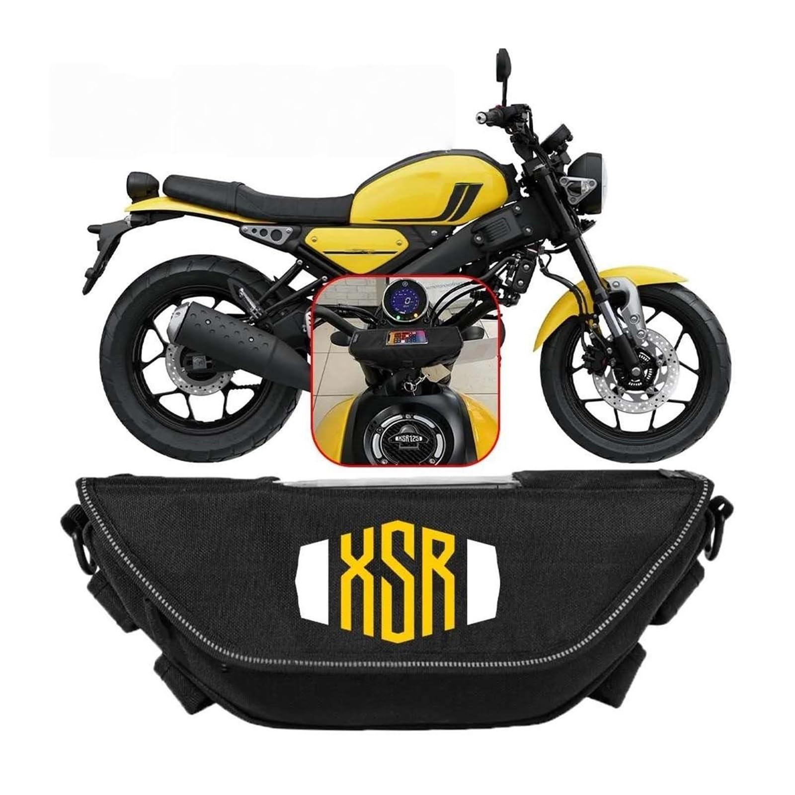 Motorrad Grifftasche Navigationstasche Für XSR125 Xsr125 Xsr 125 Motorradzubehör Werkzeugtasche Praktische Lenkertasche Für Unterwegs(Aa-5)