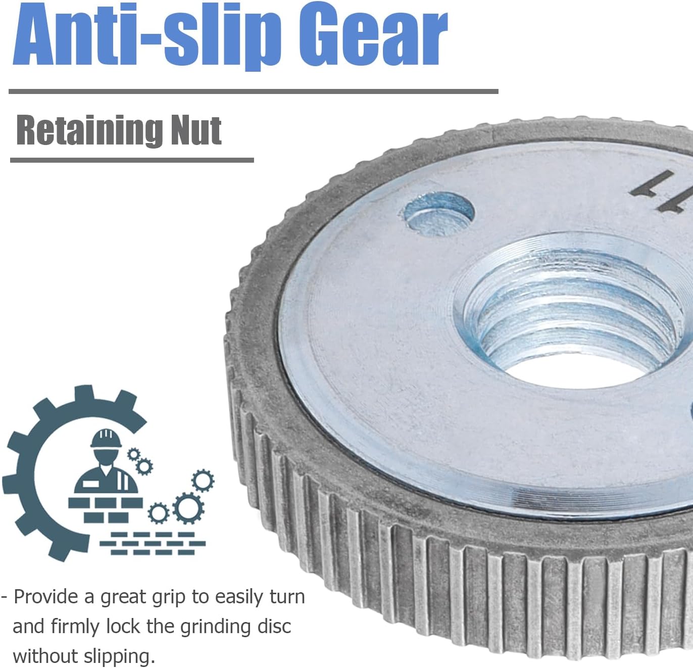 Mesee Quick Release Nut for Angle Grinder, 5/8"-11 Angle Grinder Locking Nut Replacement Parts Fast Clamping Flange Pressure Plate Angle Grinding Machine Fixing Attachment