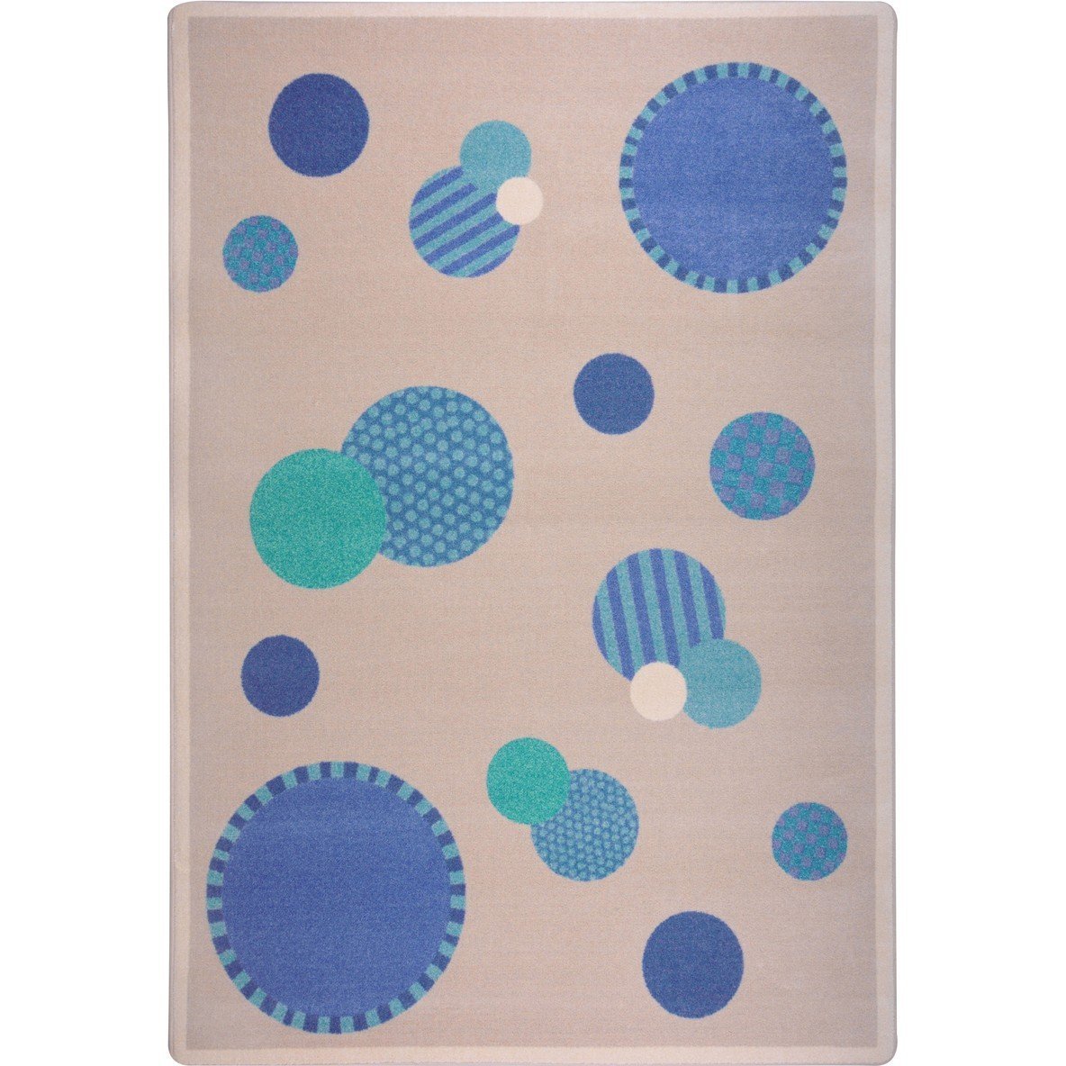 Joy Carpets Playful Patterns Baby Dots Area Rug, Blue