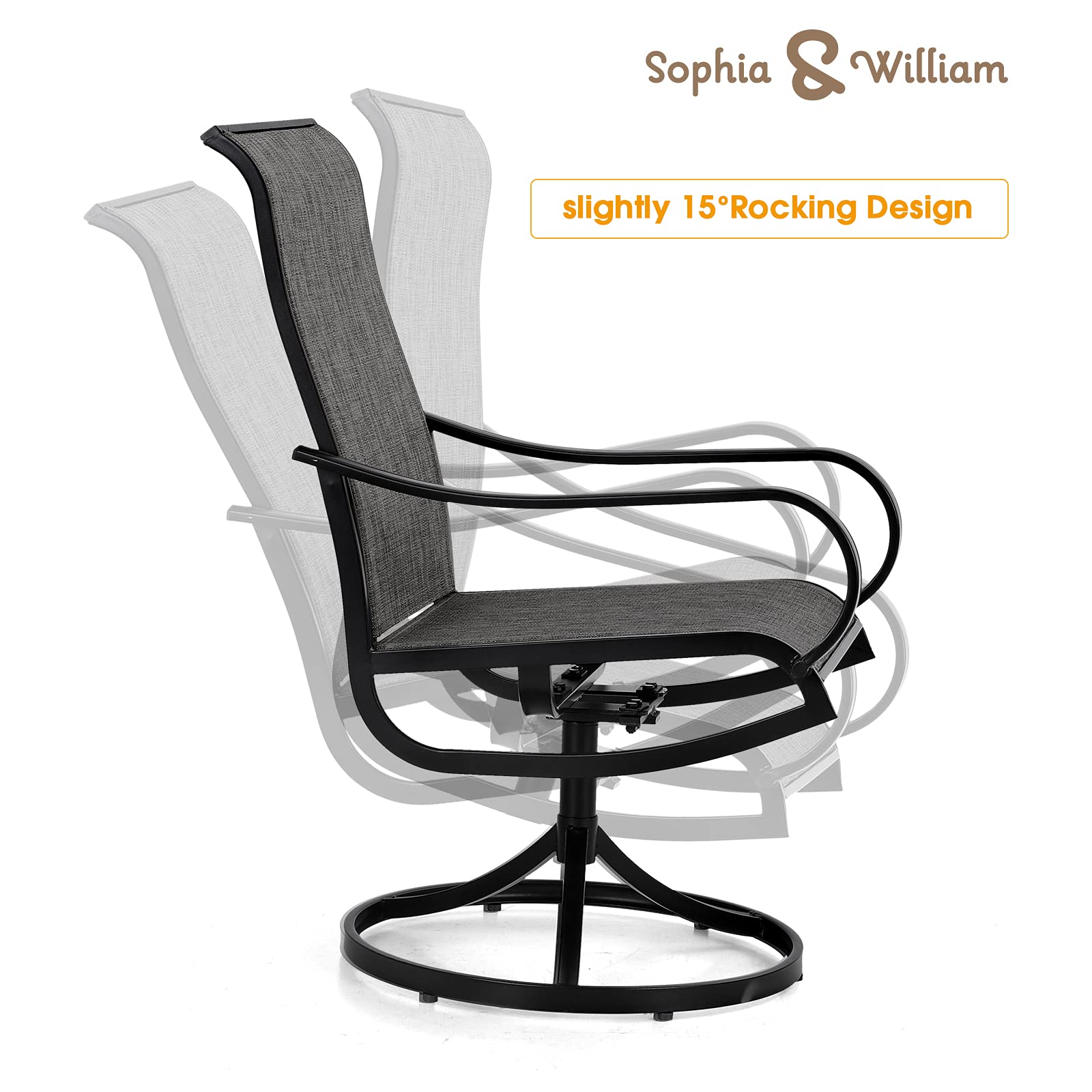 Buy Sophia & William Patio Chairs All Weather Patio Dining Chairs Set of 2 Swivel Patio Chairs