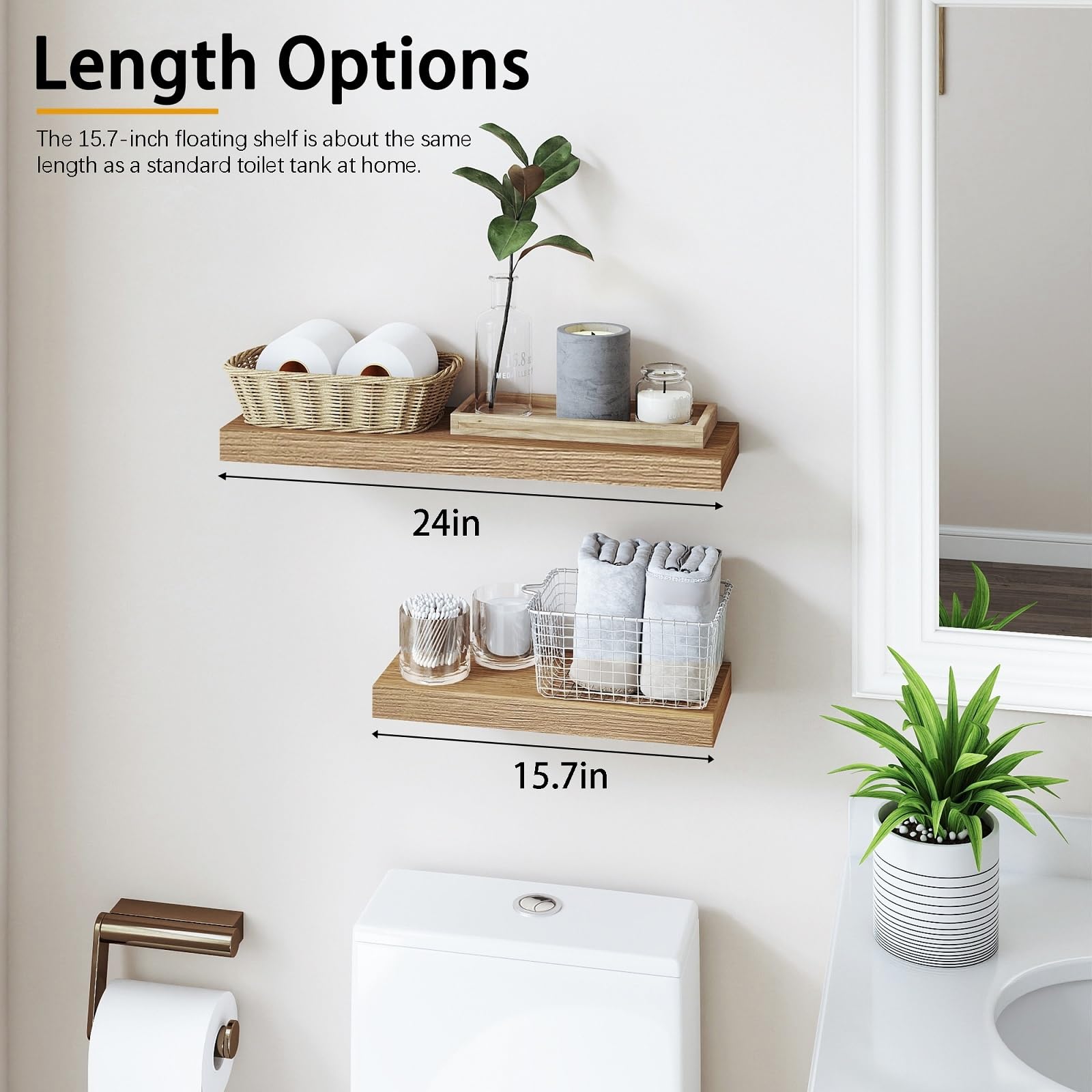 INOUT Table under shelf OAK イナウト INHABIT UNION Oak Floating Shelves Wood for Wall 15.7in Wall