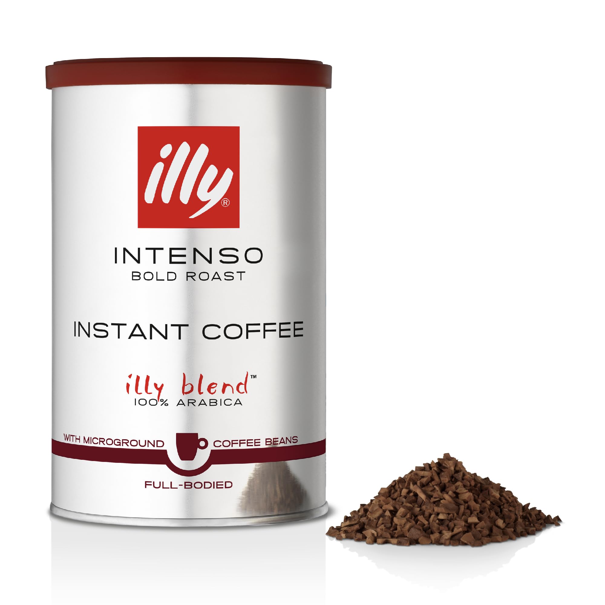illy Intenso Instant Coffee, Dark Roast, 100% Arabica, Intense Taste, Ideal for Americano, 95g