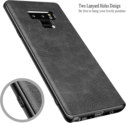 Miniatura 5 de SALAWAT Funda para Samsung Galaxy Note 9, delgada, de piel sintética, estilo vintage, a prueba de golpes, ligera, de poliuretano termoplástico