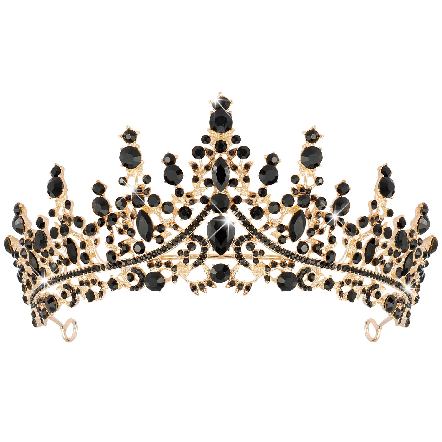 COCIDE Bronze Tiara and Crown for Women Baroque Crystal Queen Crown Vintage Rhinestone Tiara for Girl Bride Wedding Hair Accessories for Bridal Birthday Party Prom