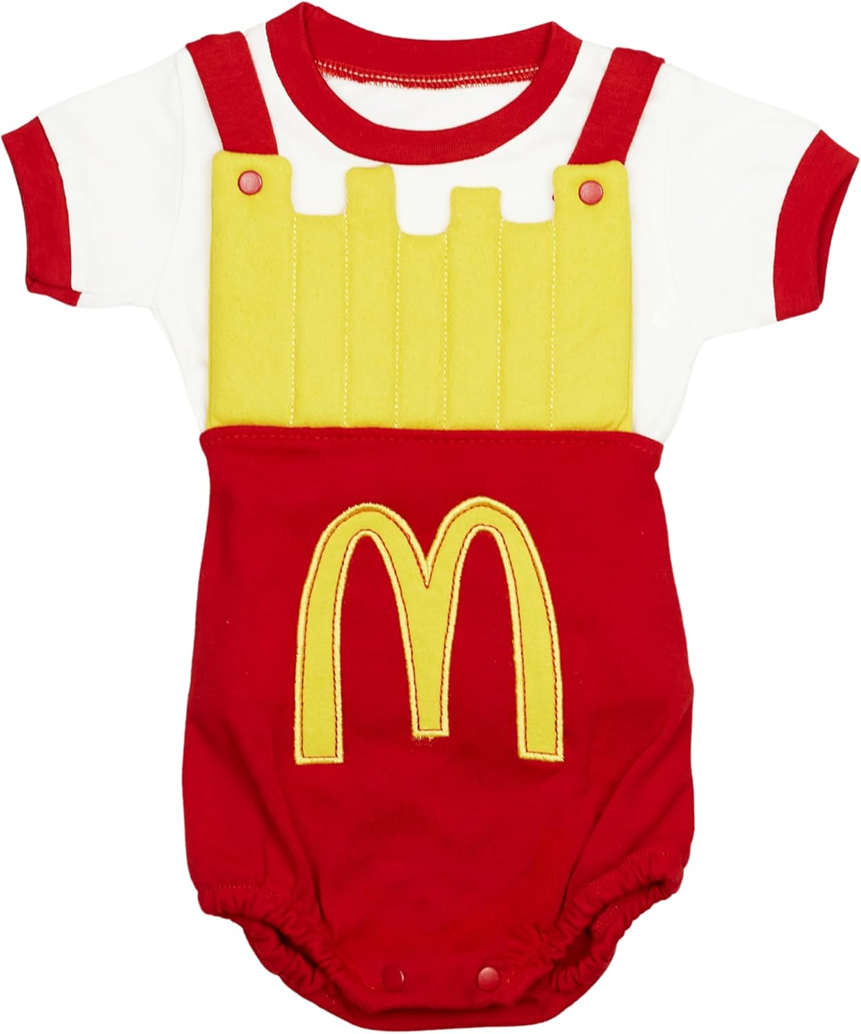 Cotton Baby Overall, Salopette With Tshirt Mc Donald's Costume For Newborns & Infants 2 Pack Cotton Baby Romper For Unisex