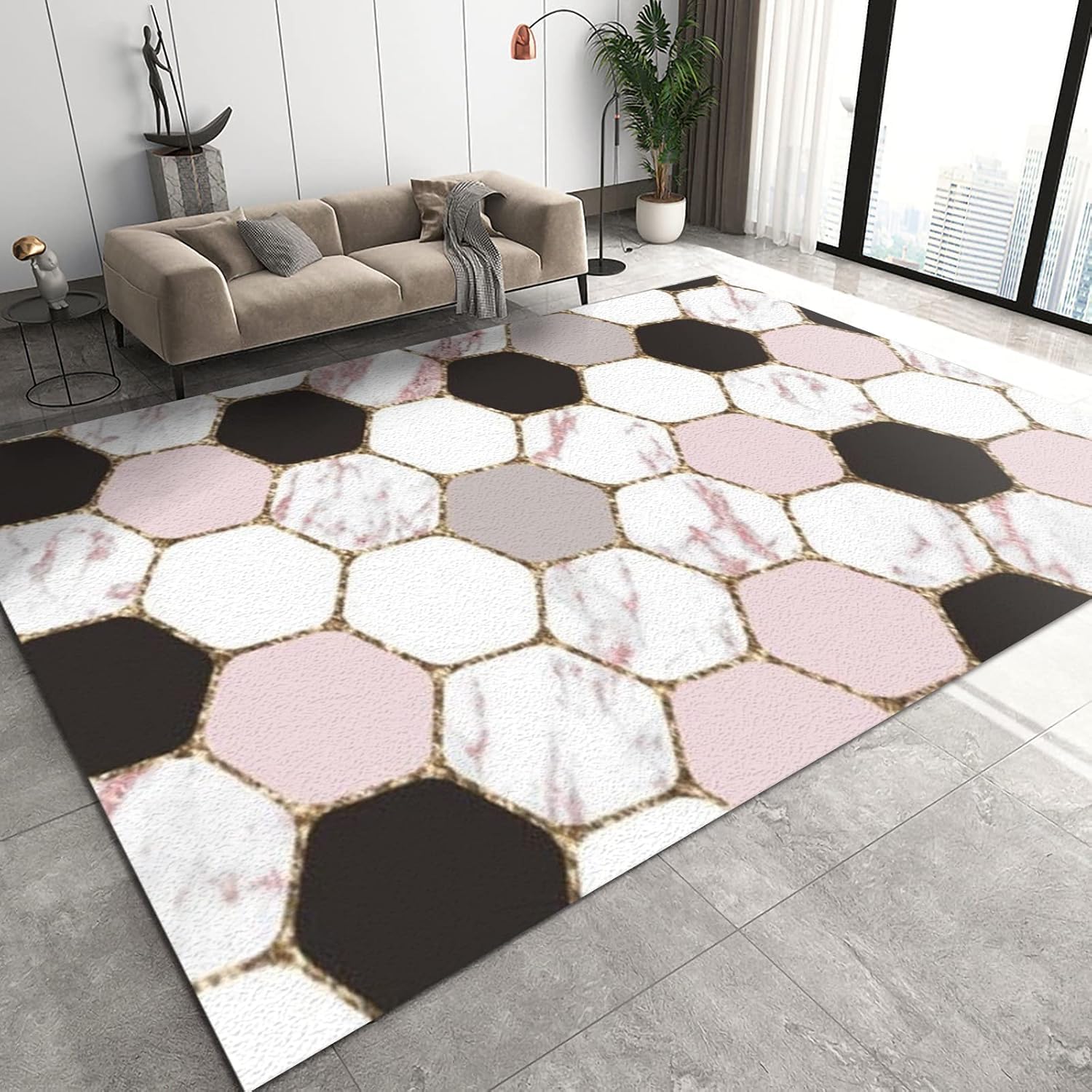Tapis de couloir et bureau style géométrique pour créer un espace moderne