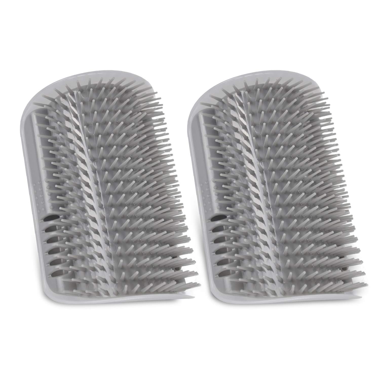 PETCUTE Brush for Cats Massage Brush for Cats Corner Brush for Cats Comb for Cat Toy 2 Pieces