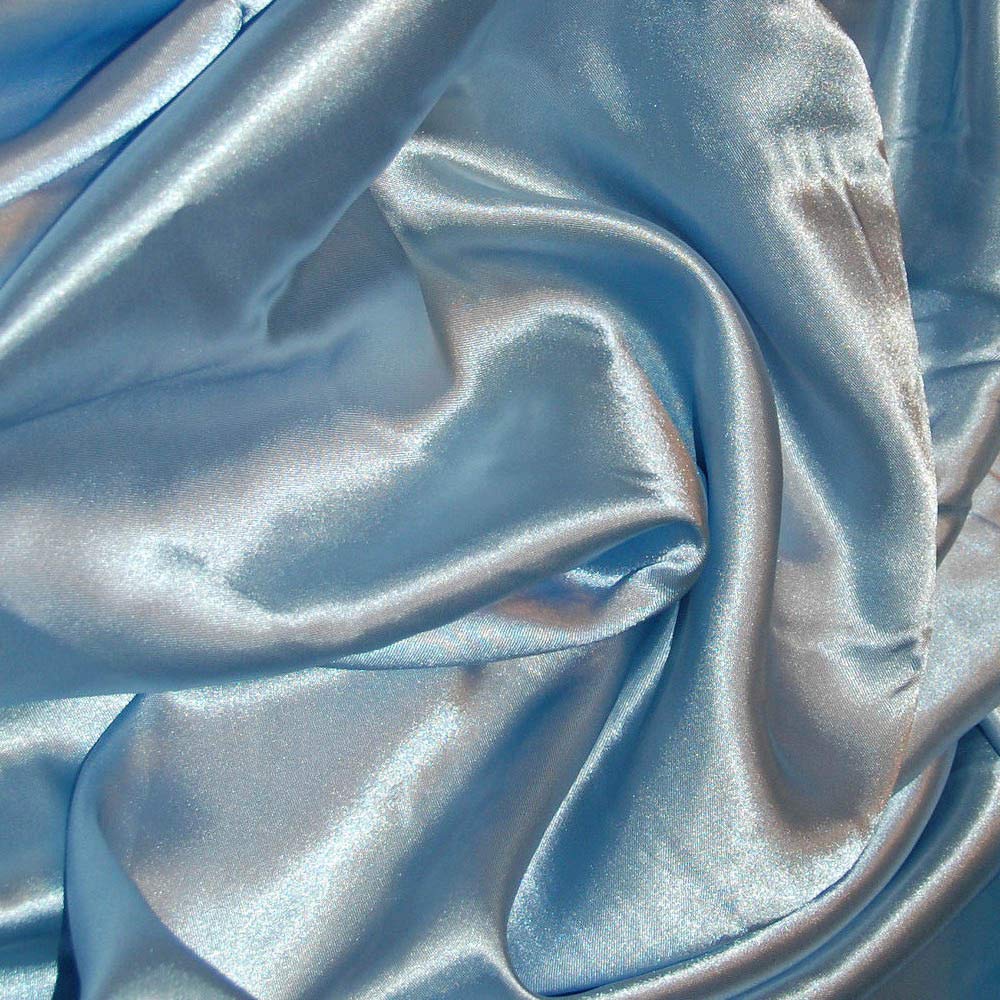 Bini Fabrics Light Blue Silky Satin Dress Fabric Plain Satin Material 44/45" Width, Slik & Shiny Fabrics (1 Meter), Solid-image-17
