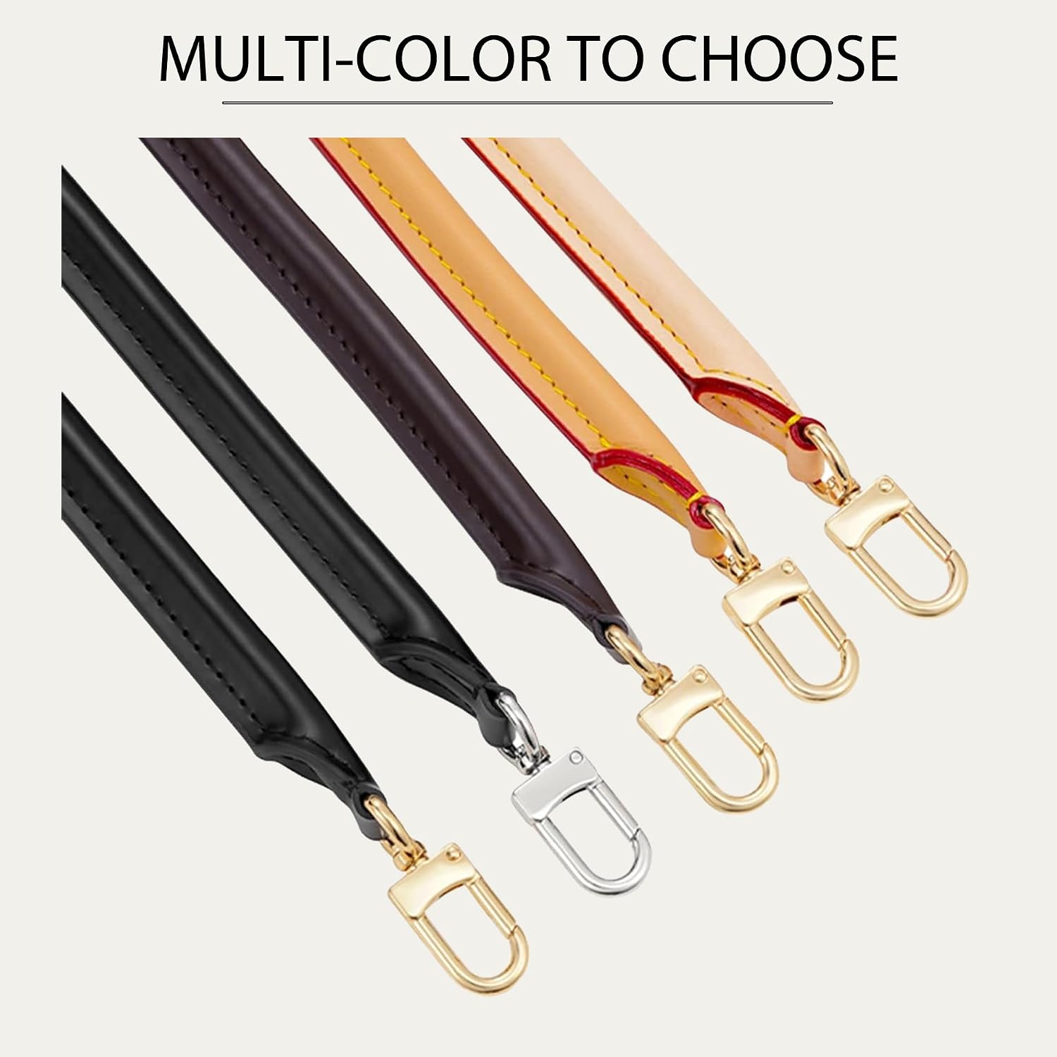 Genuine Vachetta Leather Shoulder Short Strap Replacement for lv Bags, 27.5 Inch Rolled Purse Strap for Soft Lucky Speedy 25 30 35 Graceful Damier Handbags,Coffee