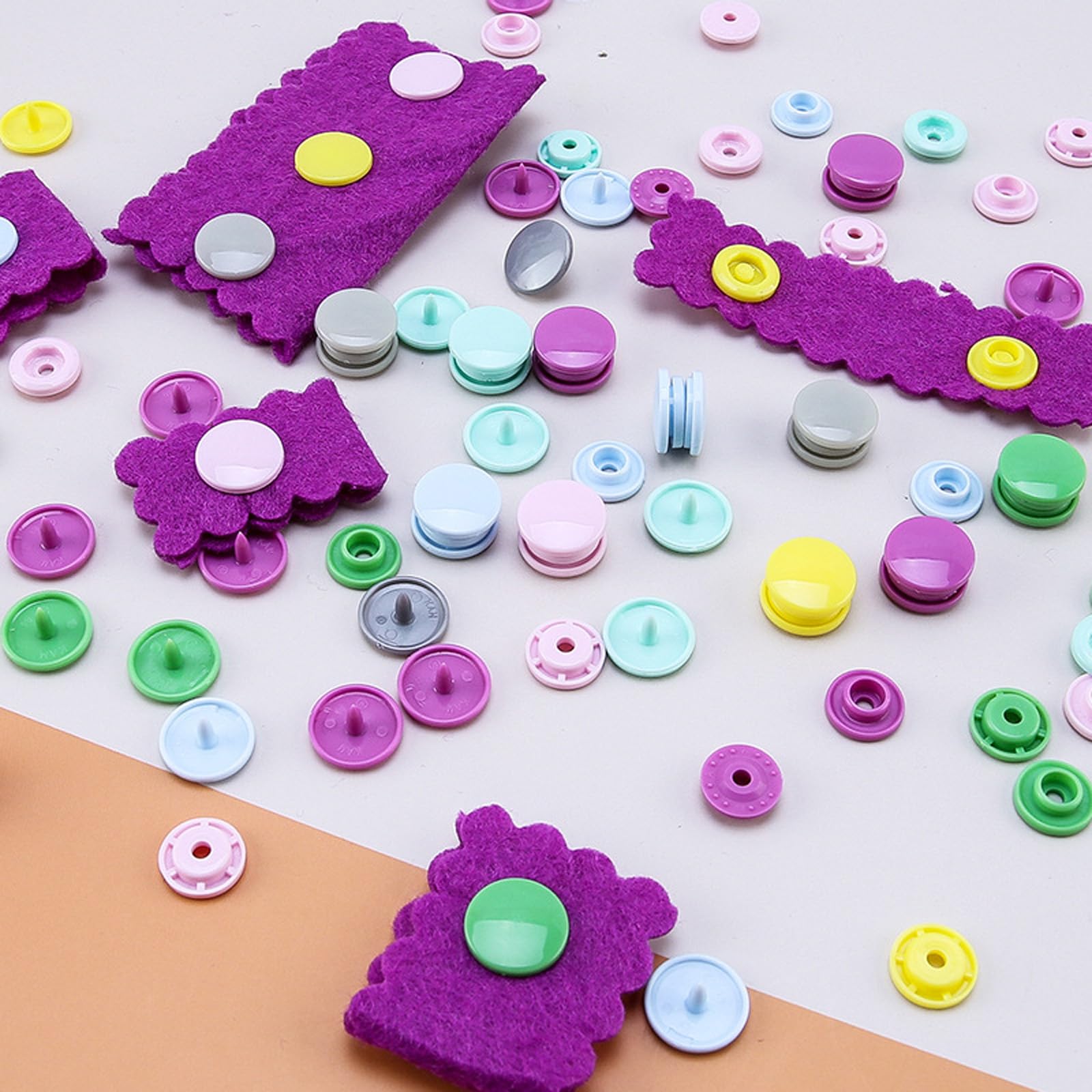 1000 Stück bunte Druckknöpfe aus Kunstharz, 12 mm, Druckknöpfe, Nieten für Babykleidung, Windel, Lätzchen, Heimdekoration, Verschlüsse