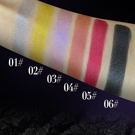 Diamond Shine Lipstick, non appiccicoso, a lunga durata, impermeabile, a prova di sbavature, adatto per il trucco in maschera, cosplay, Halloween e Natale (#6)