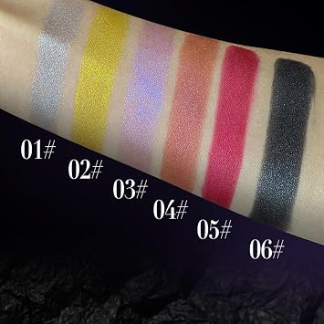 Diamond Shine Lipstick, non appiccicoso, a lunga durata, impermeabile, a prova di sbavature, adatto per il trucco in maschera, cosplay, Halloween e Natale (#6)