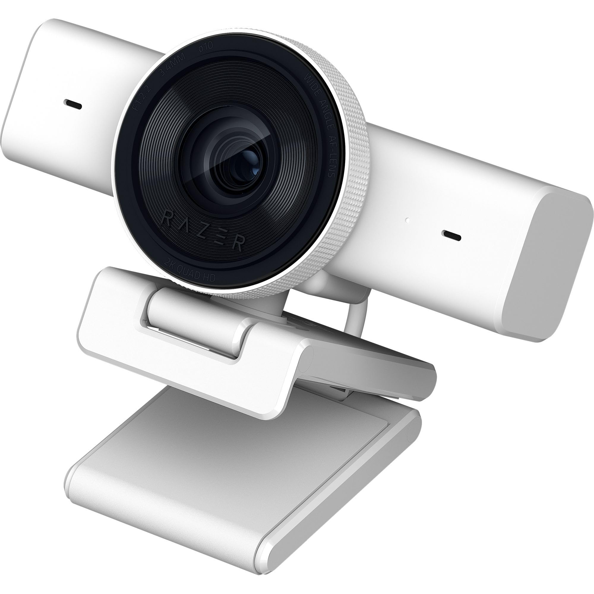 Razer Kiyo V2 X Streaming Webcam: 1440p 60 FPS - Auto Focus - Built-in Microphone - Wide Angle Lense - Integrated Privacy Shutter - Works with OBS, Xsplit, Streamlabs, Discord, Zoom, Teams - White