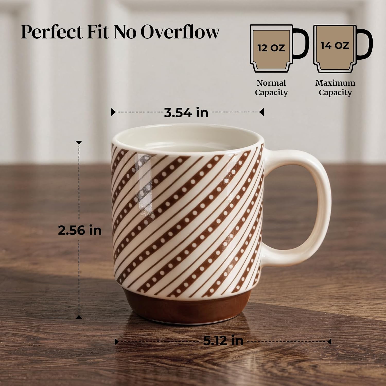DOWAN Pour Over Coffee Maker & Stackable Ceramic Mug Set