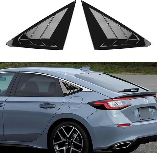 Miniatura 11 de Thenice Persianas triangulares para ventana lateral trasera Civic de 11ª generación, estilo carreras, para Honda Civic Sedan 2022, 2023, 2024, 2025
