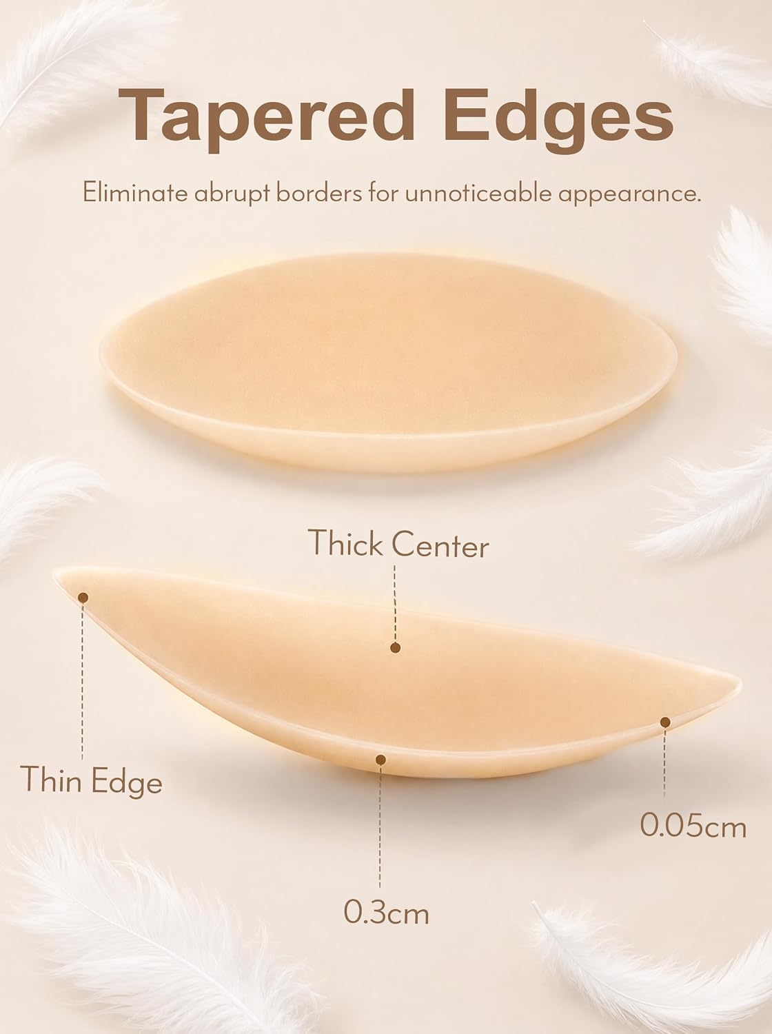 Rosefly Nipple Covers for Women, Pasties, Weightless Breast Petals, Invisible Seamless Reusable Washable for Dress