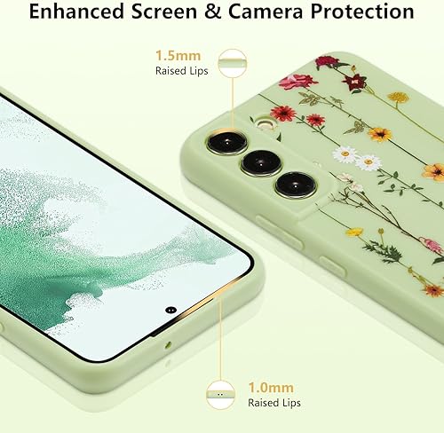 Vista 64 de ZTOFERA Funda protectora delgada para Samsung Galaxy S21 FE 5G, bonito diseño de flores para niñas y mujeres, funda protectora delgada para Galaxy
