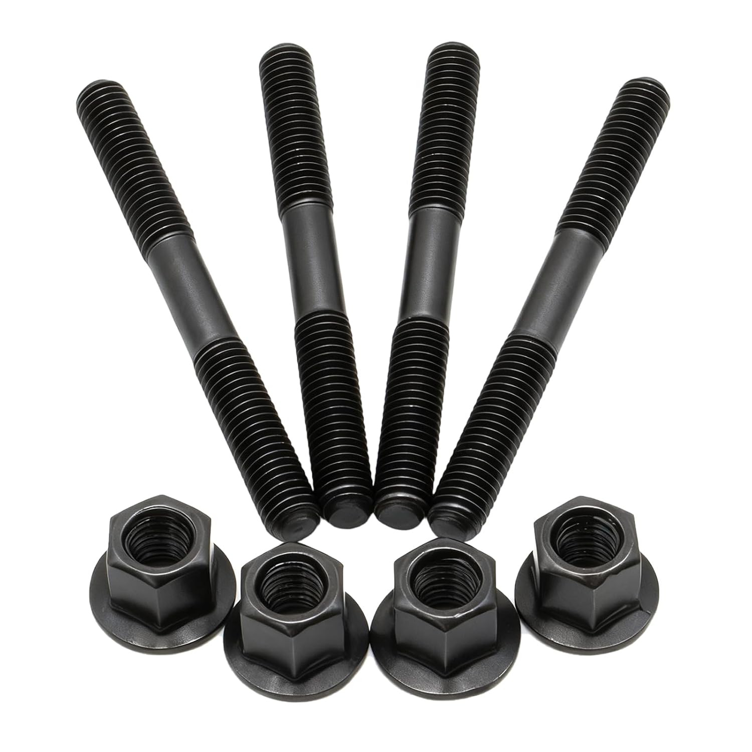 High Performance Cylinder Head Studs Head Bolts Kit for Predator 212 Performance Parts for Honda GX200 GX160 Alloy Steel Studs with High Strength Thickened Flange Nuts for CT200U for Tillotson 196-225
