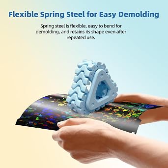 3D Effect H2C Building Plate for Bambu Lab 335 x 325mm Smooth Spring Steel Sheet Plate PEF, PLA, ABS PETG, Printing Plate for Bambu Labs H2C Platform
