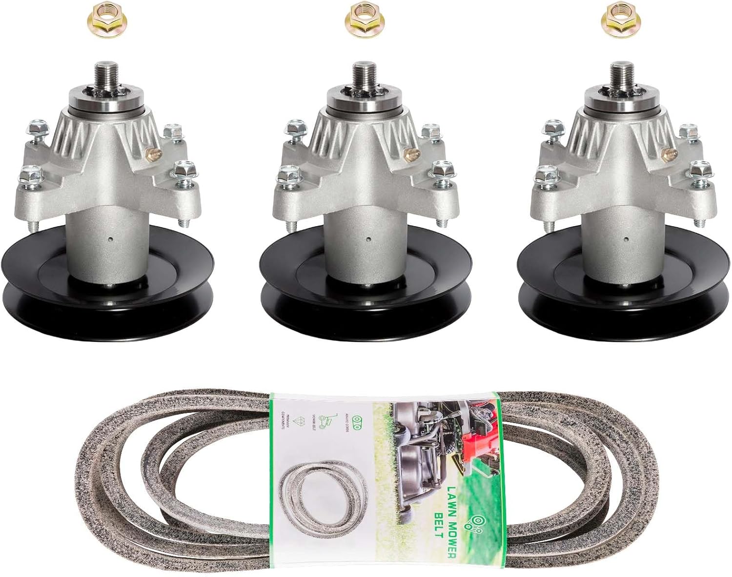 50" Deck Rebuild Kit Fits Cub Ca det RZT50 LT1050 ZT-50 MTD T Roy-Bilt 3 Spindle (618-04126 618-04126A) 3 Blade (742-04053) 3 Idler (756-04129) 1 Belt (754-04044), 4 Deck Wh EEL (753-04856)