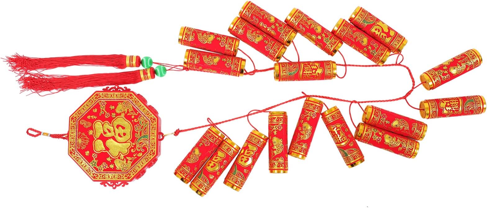 BESPORTBLE 1 Set Chinese New Year Firecracker Decor Artificial Firecrackers 2021 Chinese New Years Fu Character Ornament Chinese New Year Hanging Decorations