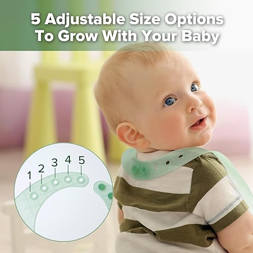 Miniatura 6 de haakaa Babero de bolsillo de silicona ligero - Baberos de silicona de viaje ultraligeros y plegables con bolsillo profundo para atrapar alimentos,