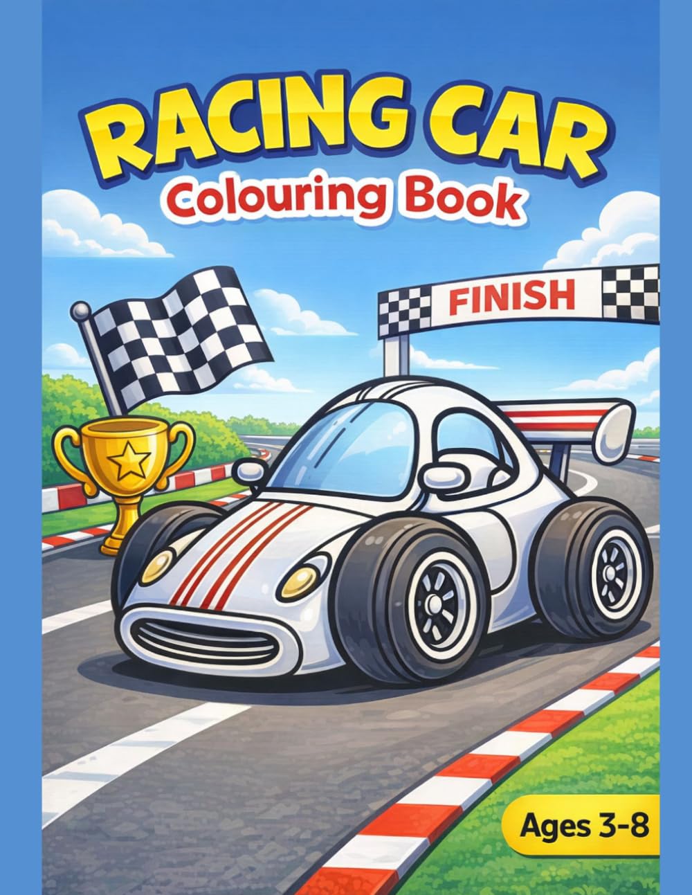 Racing cars colouring book