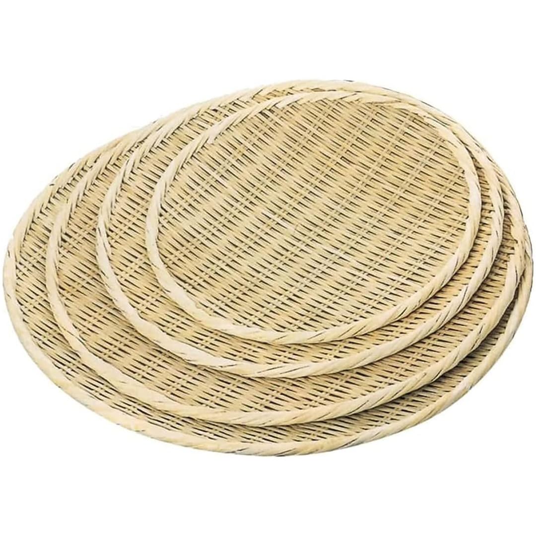 Tikusan Bambusowy okrągły koszyk Zaru cedzak do soby, Udon i makaronu 10,6 cala (27 cm), wyprodukowany w Japonii (10,6 cala)