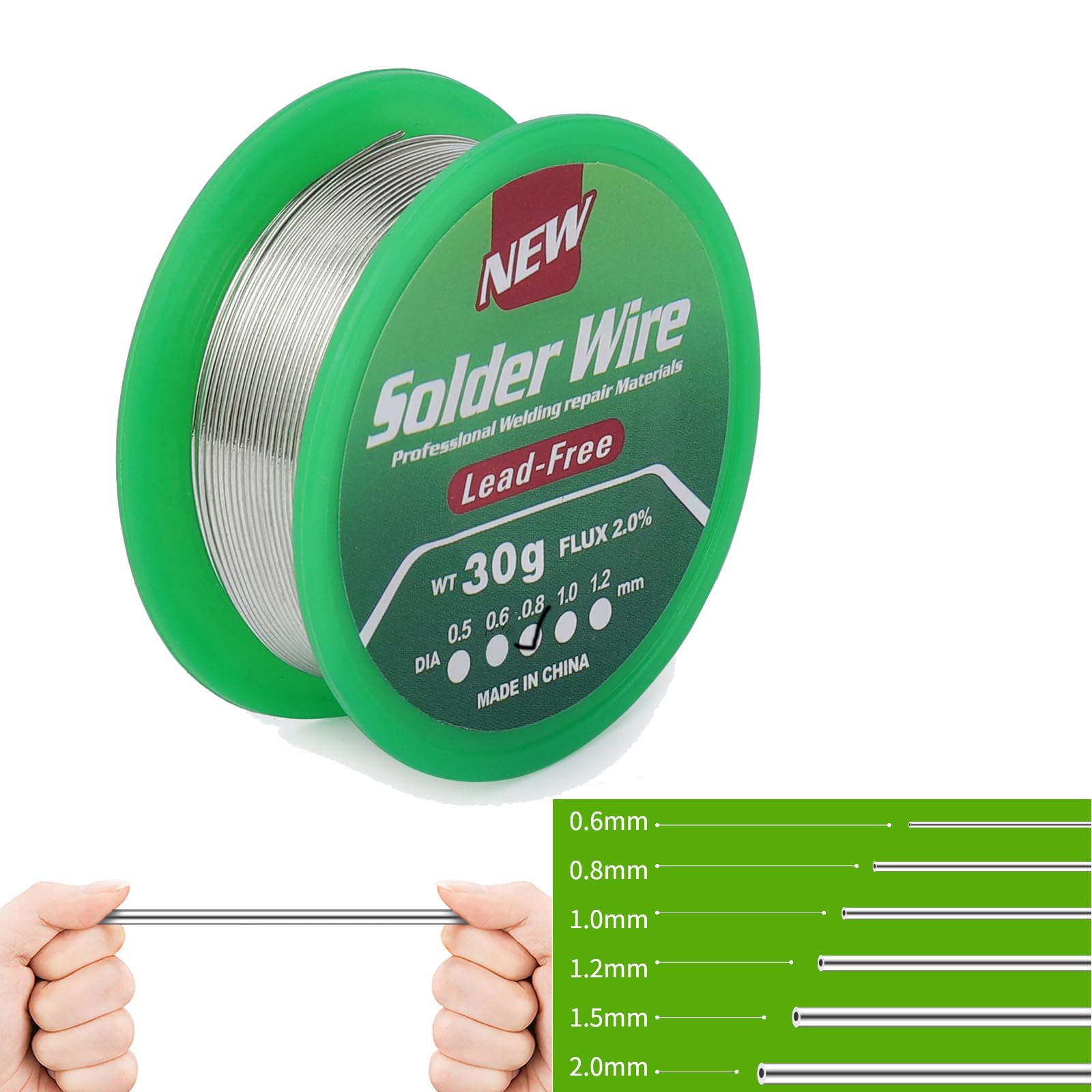 Soldadura Libre de Plomo Sn97-Ag0,3-Cu0,7 / 0,2mm / 100gr. / BAKU BK-10002
