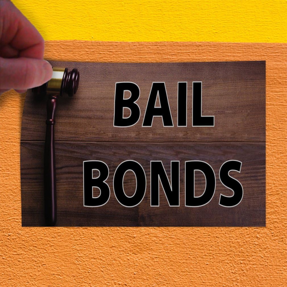 Decal Stickers Multiple Sizes Bail Bonds H Outdoor Advertising Printing Industrial Vinyl Safety Sign Label Business 36x24Inches