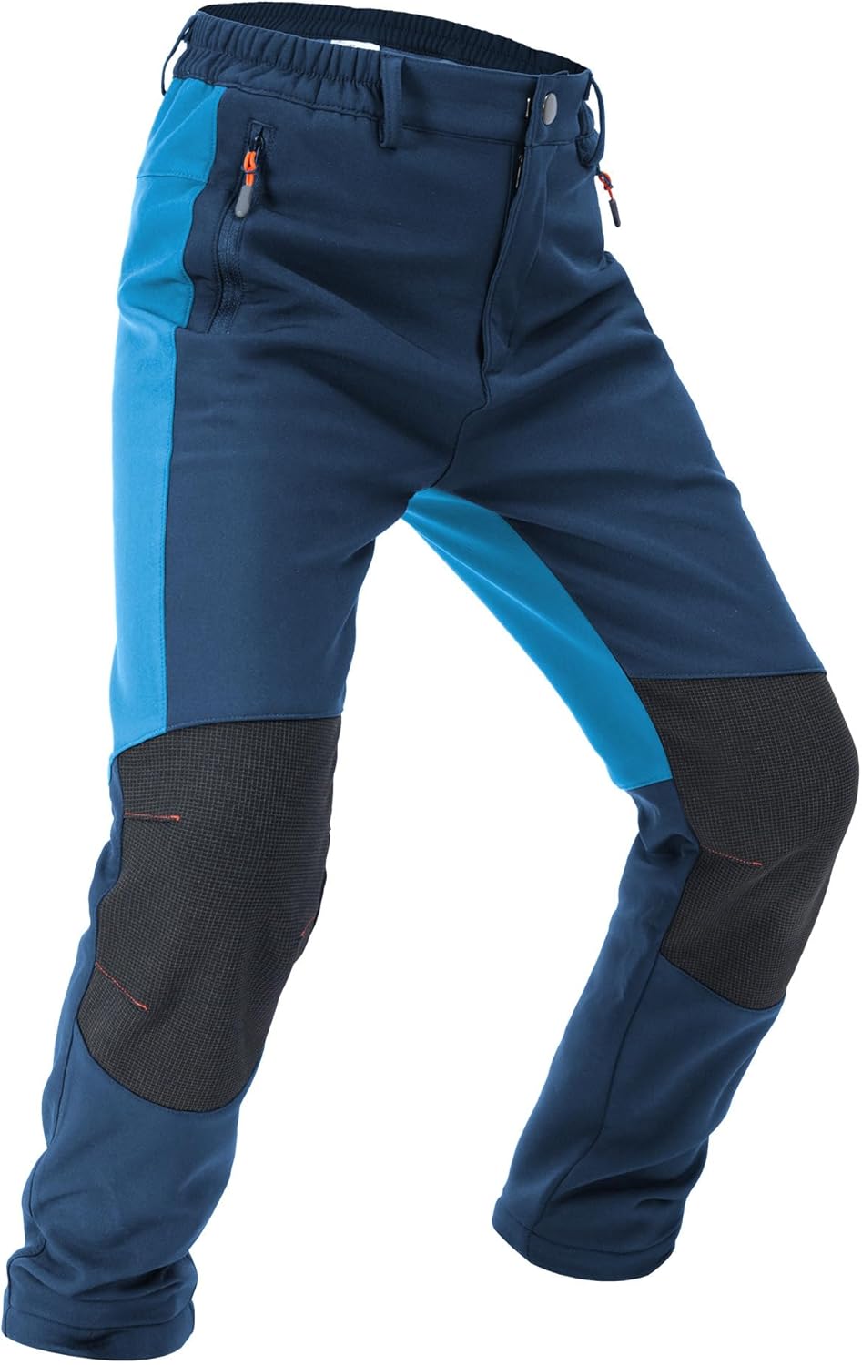 Buyboxs Boys Snow Pants Kids Fleece Lined Thermal Winter Hiking Pants Waterproof Softshell Elastic Waist Outdoor Cold Weather