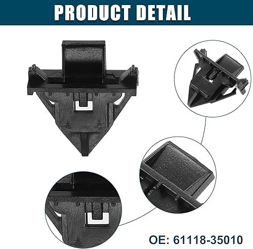 Miniatura 4 de ACROPIX Clips de repuesto para guardabarros para Toyota FJ Cruiser - Paquete de 8 unidades, color negro