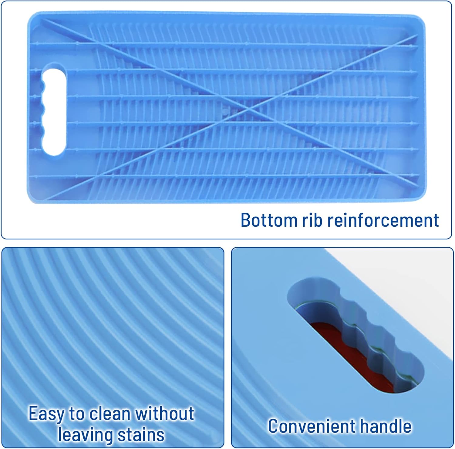 MZD Plastic Rectangle Washboard Washing Clothes Board 50cm Long (Red) - Image 6