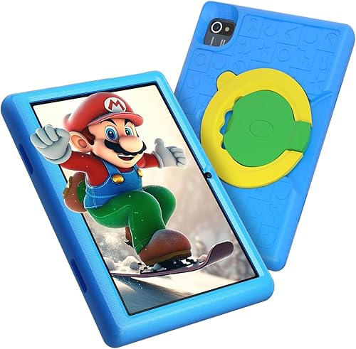 Tablet infantil de 10 pulgadas, Android 13 para niños con procesador de cuatro núcleos, 6 GB de RAM+64 GB ROM+128 GB SD de expansión, 5000 mAh,