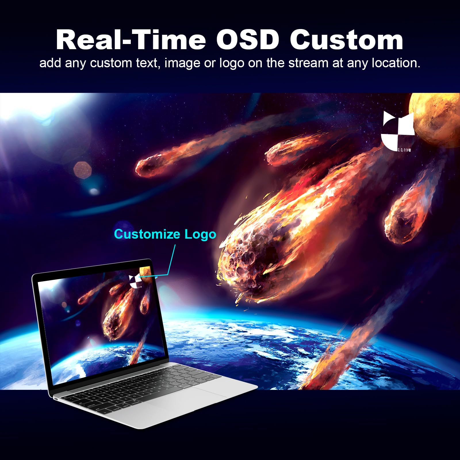 DDMALL HEVC Encoder SD/HD/3G-SDI zu IP Encoder für Live-Streaming, H.265 H.264 Video Audio Live Streaming Encoder, 2K Cloudbasierter SRT Encoder mit SRT, RTMP/RTMPS, RTSP oder UDP, Modell SEV-2K