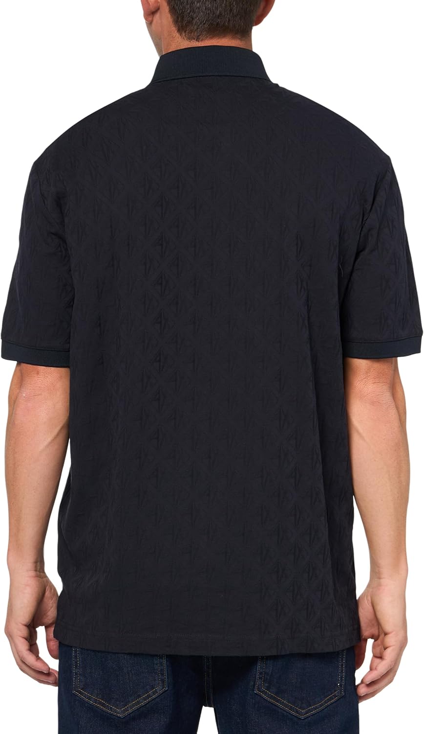 Armani Exchange Mens All Over Monogram Logo Polo - Image 2