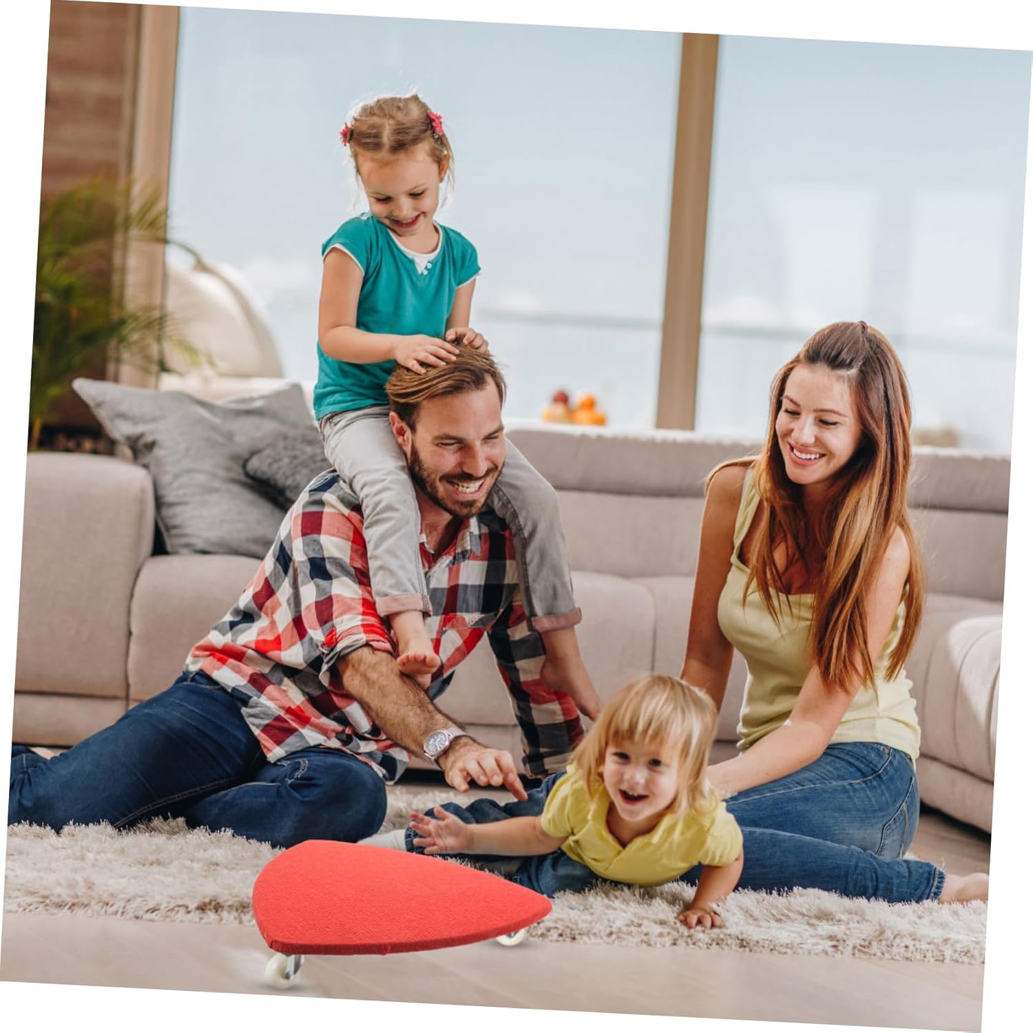 Wooden Balance Plate for Boys and Girls 1 Piece Sensory Wobble Board for Fitness Training for Early Education and Development Activities