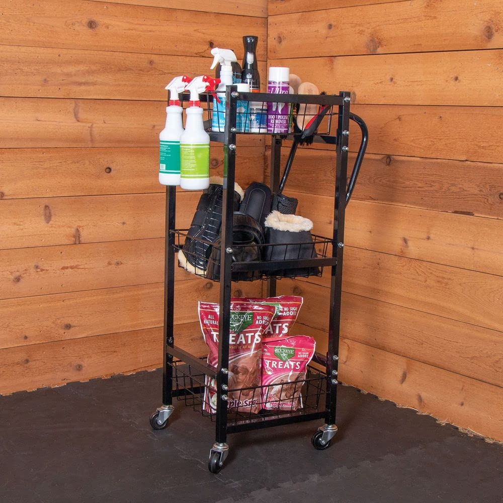 Easy-Up Rolling 3-Basket Cart | Multifunctional Use | Ample Storage | Portable Design | Durable Construction | 5-Year Warranty