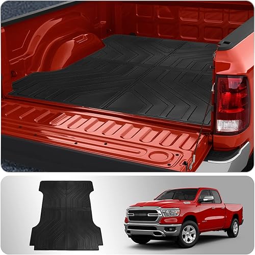 Tapete de cama compatible con Dodge Ram 1500 2019-2024, alfombrilla de cama de 6.5 pies para todo tipo de clima, forro de cama de 6.5 pies,