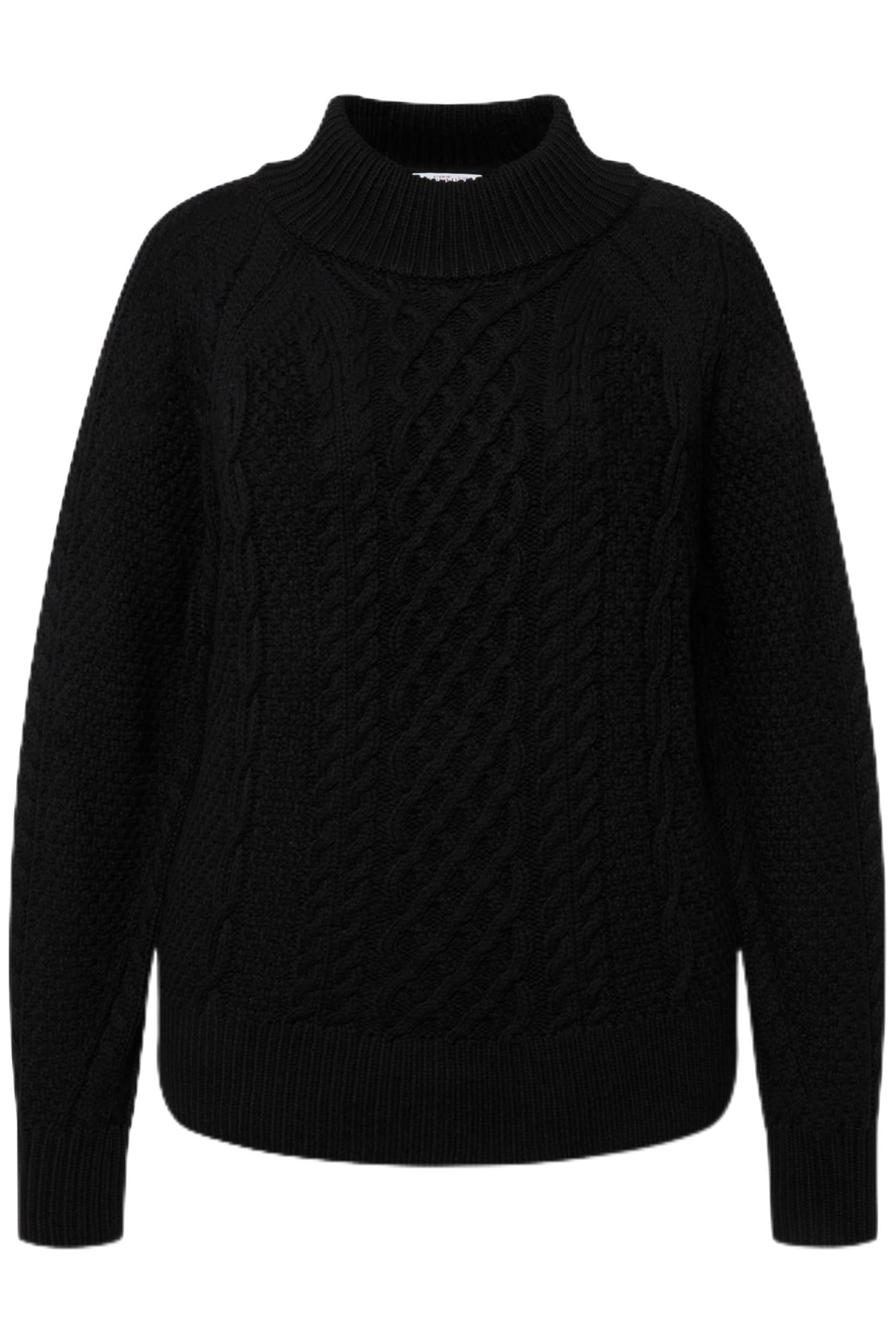 Studio Untold Damen große Größen Übergrößen Plus Size Rollkragen-Pullover, Oversized, Zopfmuster, Langarm, Unisex 825783