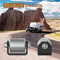 Vista 6 de Rueda de rodillo de acero resistente de 2 pulgadas con ajuste de grasa para remolques de caravana, autocaravanas y quintas ruedas, paquete de 2