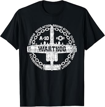 Vintage A-10 Thunderbolt II Warthog Attack Jet Aircraft T-Shirt