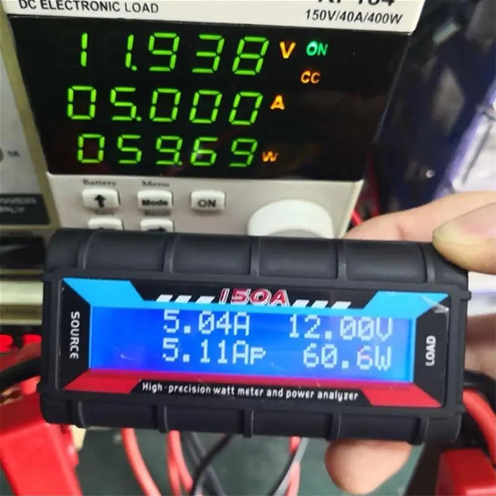 Watomierz, przenośny, cyfrowy miernik prądu 150 A, do silników elektrycznych, woltomierza, amperomierza, wielokrotnego użytku z podświetleniem