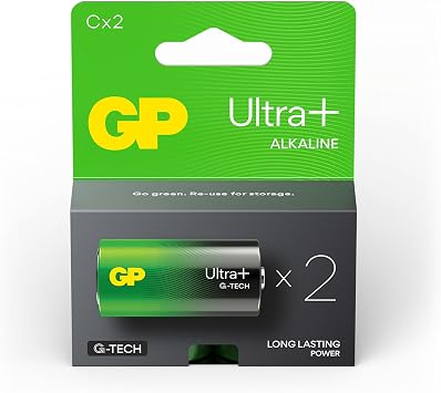 C Baby Battery GP Alkaline Ultra Plus 1.5 V Pack of 2