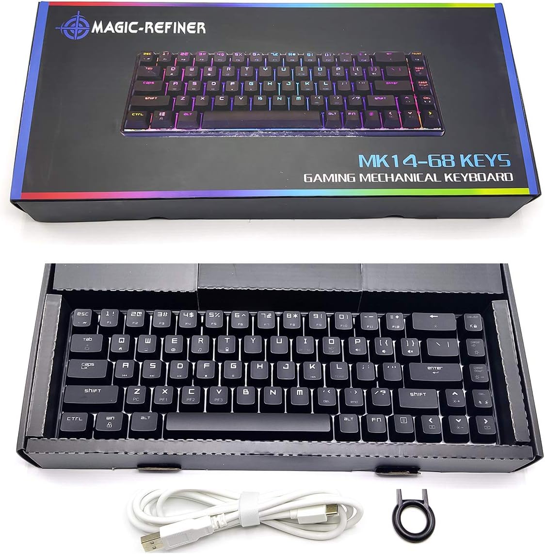 Amаzіng 🔥 New 60% Mechanical Keyboard, RGB LED Backlit Wired Gaming Keyboard, Ergonomic, for PC/Mac Gamer, Typist