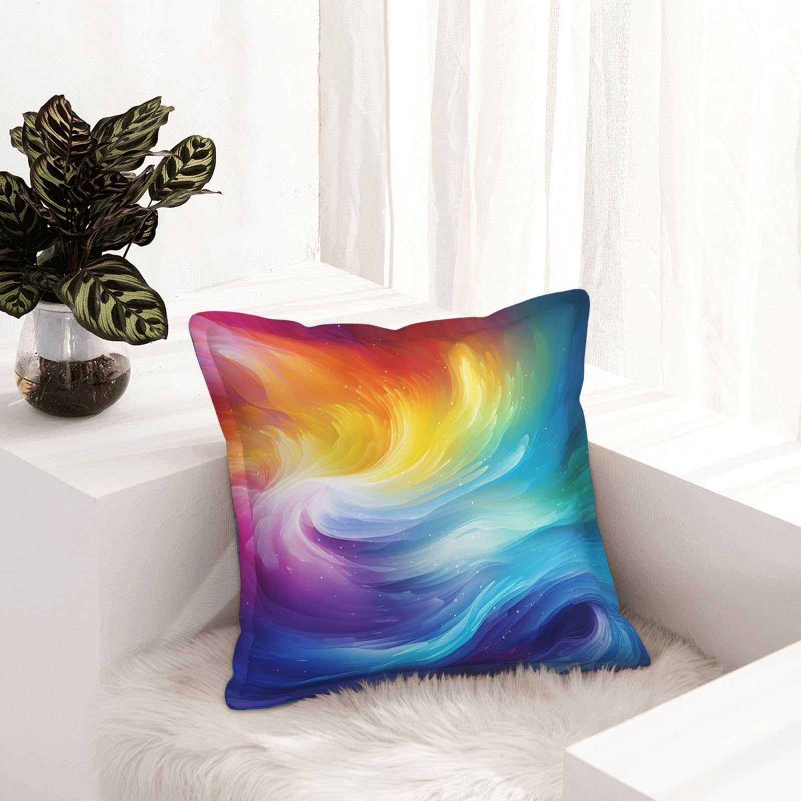 Housse de coussin carrée en similicuir 50,8x50,8 cm déco rustique canapé et salon