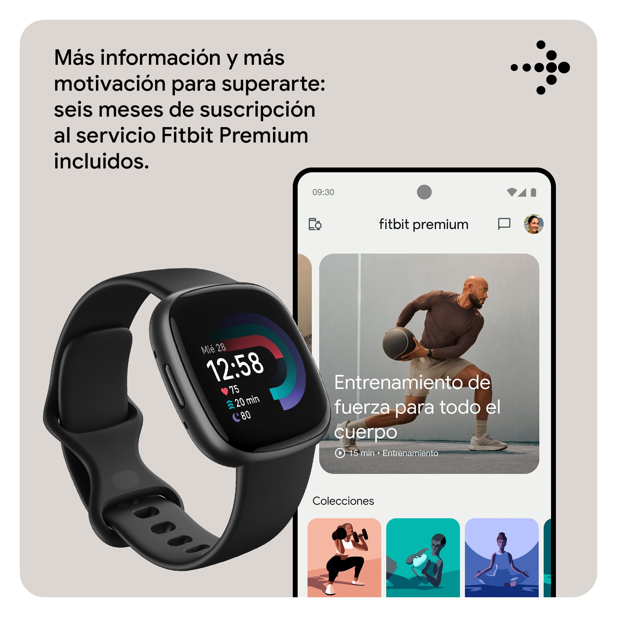 Google Fitbit Versa 4, el smartwatch que te ayuda a ponerte en forma con GPS integrado, hasta 6 días de batería y compatible con iOS 15 & Android OS 9.0